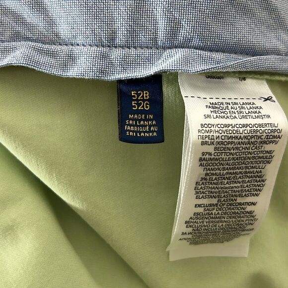 Polo Ralph Lauren Stretch Classic Fit Chino Shorts 9” Light Green Blue Pony 52 - Picture 5 of 7
